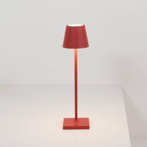 Zafferano Poldina micro lampada accu IP65 rosso