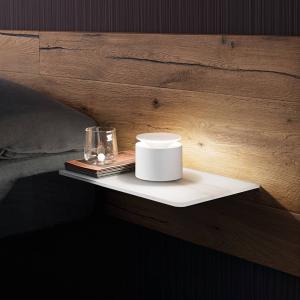 Zafferano Push-up lampada tavolo accu IP54 bianco