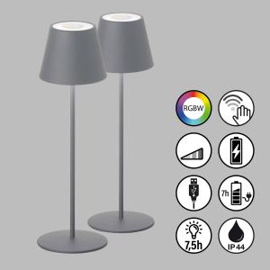 FH Lighting Cosenza lampada tavolo LED grigio 38cm