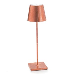 Zafferano Lampada da tavolo LED Poldina portatile, rame