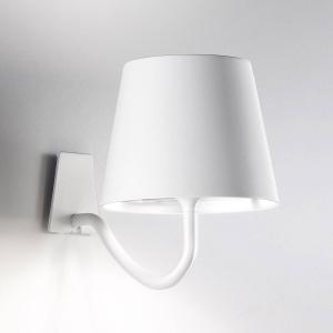 Zafferano Applique LED Poldina a batteria, dimming, bianca