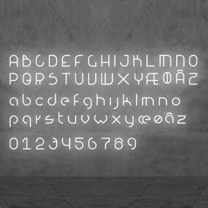 Artemide Alphabet of Light parete maiuscola W