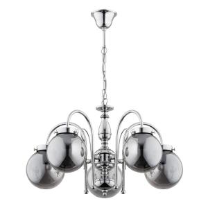 Alfa Lampadario Hector, argento, 5 luci