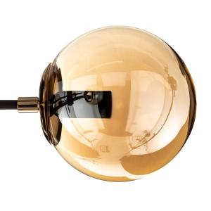 Alfa Plafoniera Primas, nero-oro, altezza 37,5cm