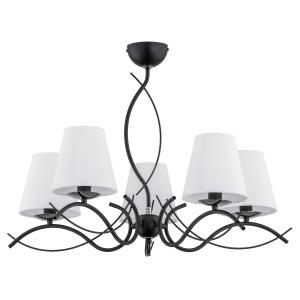 Alfa Lampadario Monza, 5 luci, nero