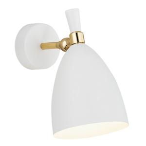 Argon Applique Cyntia, orientabile, bianco-ottone
