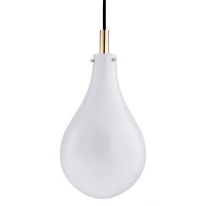Euluna Sospensione Oaza, 4 luci, bianco traslucido/ottone