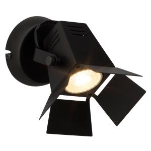 Brilliant Lampada LED da parete Movie nera tecnologica