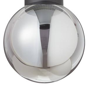 Brilliant Plafoniera Astro, vetro sferico, fumè, Ø 25 cm