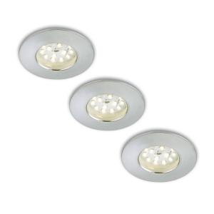 Briloner Set 3x faretto LED incasso Nikas IP44 alluminio