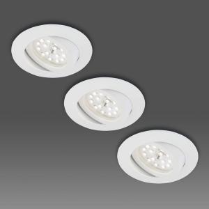 Briloner Erik faretto LED incasso set 3x orientabile bianco