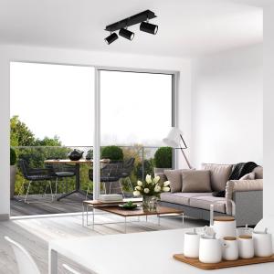 Briloner Plafoniera 2857-035, orientabile, 3 luci, nero