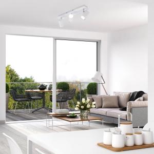 Briloner Plafoniera 2857-036, orientabile, 3 luci, bianco
