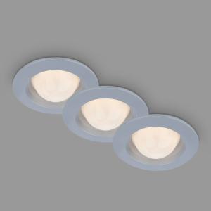 Briloner Faretto LED da incasso Carro, set 3x, 3.000K cromo