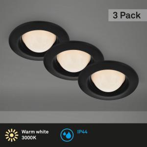 Briloner Faretto LED da incasso Carro, set 3x, 3.000K, nero