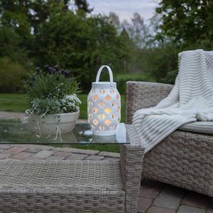 STAR TRADING Lanterna LED Flame Lantern, bianco, alta 23 cm