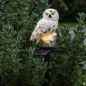 STAR TRADING Lampada LED solare Owl con picchetto