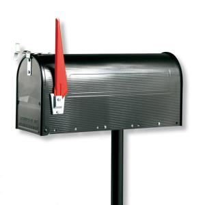 Burgwächter Mailbox USA con bandierina, nero