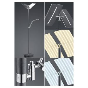 HELL Piantana LED Dual con luce di lettura, antracite