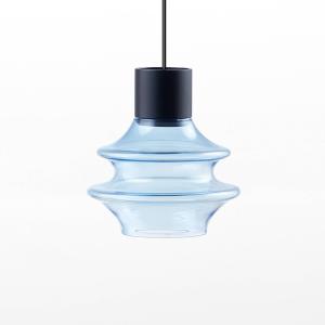 Bover Drop S/01L LED a sospensione di vetro, blu