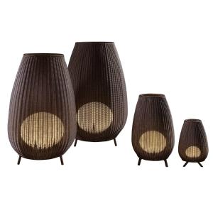 Bover Amphora LED da terrazza, rattan brown