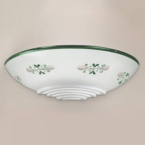 Cremasco Applique di ceramica Bassano, aderente, verde