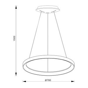Deko-Light LED a sospensione Merope, Ø 78 cm, dimming, bian…