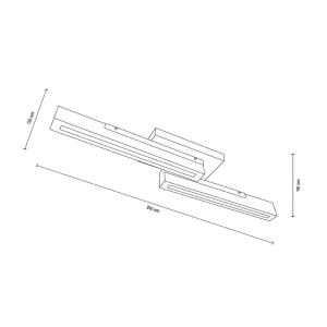 Deko-Light Plafoniera LED Madera di legno di rovere 2 luci
