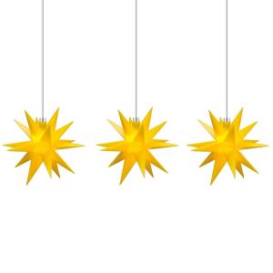 STERNTALER Ghirlanda luminosa stelle interni, 3 luci, giallo