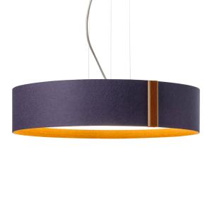 Domus LED a sospensione LARAfelt, Ø55cm, indigo/cannella