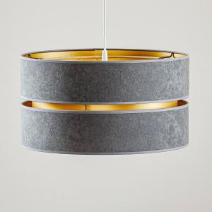 Duolla Lampada sospensione Duo, grigio/oro, Ø40cm 1 luce