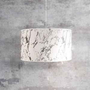 Duolla Lampada a sospensione Marble, bianco marmorizzato