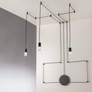 Eco-Light Lampada a sospensione Spider 3 luci, antracite