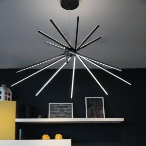 Eco-Light Lampada LED sospesa Shanghai 8 luci 3.000 K nero