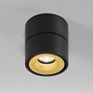 Egger Licht Egger Clippo spot LED soffitto, nero-oro, 3.000K