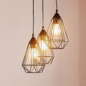 EGLO Lampada a sospensione Tarbes vintage nero