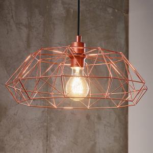 EGLO Lampada sospensione Carlton 2 gabbia rame Ø45,5cm