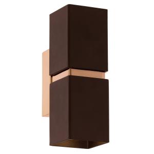 EGLO Applique LED 2 luci Passa, marrone-rame