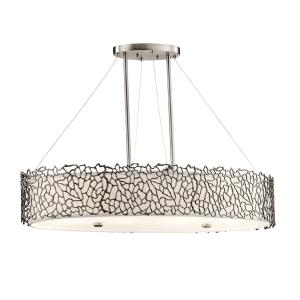 KICHLER Silver Coral lampada a sospensione ovale