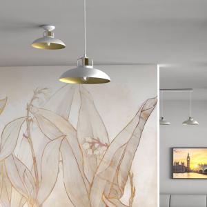 Eko-Light Lampada a sospensione Felix, bianco/oro, 1 luci
