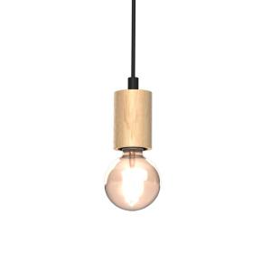 Eko-Light Lampada a sospensione Viga con barra legno, 3 luci