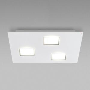 Fabbian Plafoniera LED Quarter bianca a 3 luci
