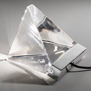 Fabbian Lampada da tavolo LED compatta Tripla alluminio