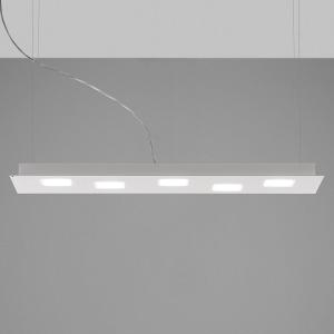 Fabbian Lampada a sospensione LED Quarter bianca lunga