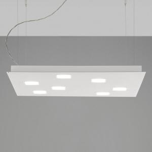 Fabbian Lampada a sospensione LED Quarter quadrata bianca