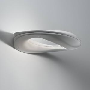 Fabbian Applique bianca Enck in stile futuristico