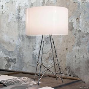 FLOS Ray T lampada da tavolo, paralume bianco