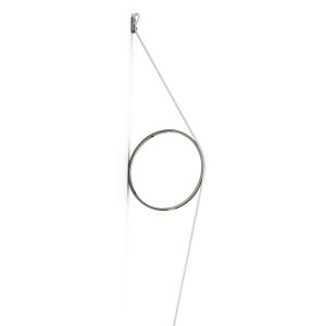 FLOS Wirering applique LED bianca, anello grigio