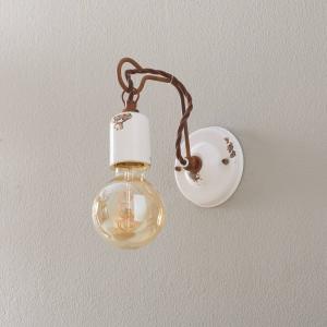 Ferroluce Applique C665 stile vintage, bianca