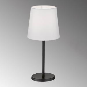 FH Lighting Lampada da tavolo Eve con tessuto, nero/bianco